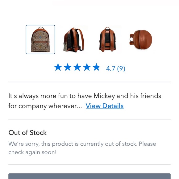 Coach x Disney 50 year Anniversary Bookbag - Picture 14 of 16